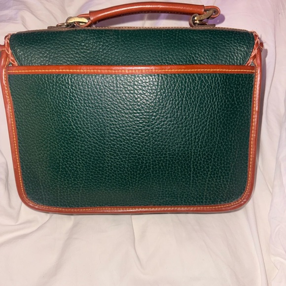 Alba Forest Green Satchel with Tan Accents - Picture 3 of 7